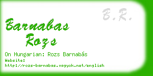 barnabas rozs business card
